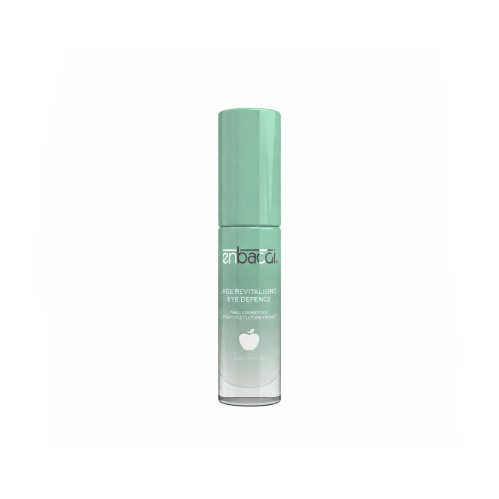 Anberic Nerv System Eye Defense eye drops in a clear cylindrical bottle with a mint green cap, shown on a plain white background.